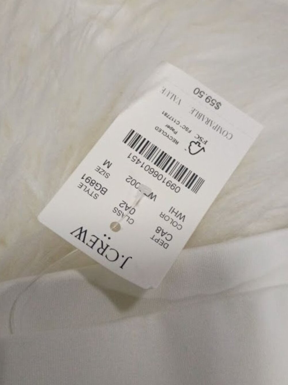 J. Crew Pleated White Tennis Skort With Built-In Shorts Size M - Picture 9 of 9